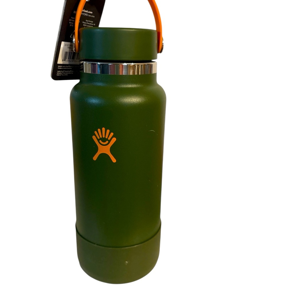 Hydro Flask Olive Bottle with Orange Accent
